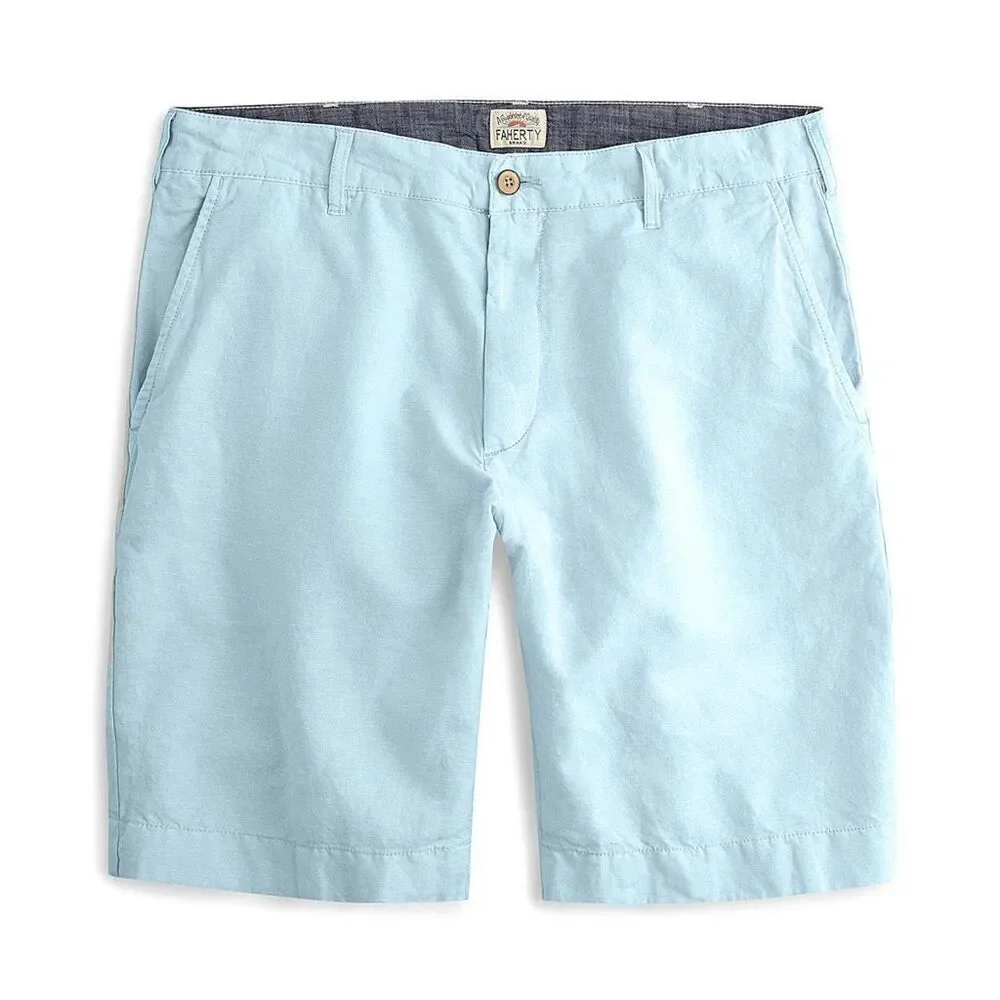 ✨Faherty Stretch Malibu 9” Baby Blue Sz 34 Shorts✨